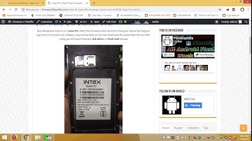 Intex F5+ Flash File MT6580 Hang  Logo Fixed Rom Download