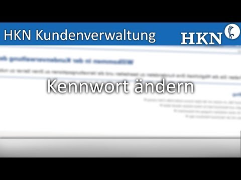 HKN Kundenverwaltung: Kennwort ändern