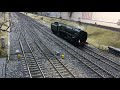 9F 2-10-0 ‘Evening Star’ heads light engine through the junction on a test movement.