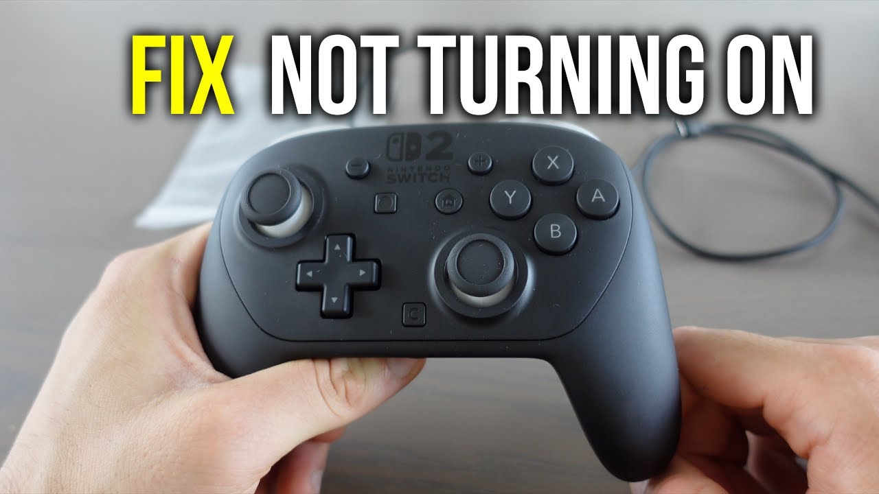 How To Fix Nintendo Switch 2 Pro Controller Not Turning On - YouTube