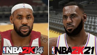 NBA 2K21 vs NBA 2K14 - Graphics and Gameplay Comparison