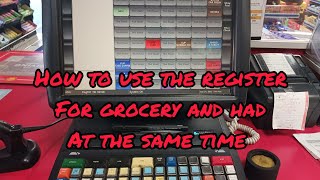 How to use the register for gas and grocery at the sametime