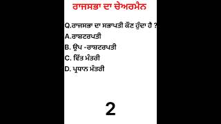 Who is the Chairman of rajsbha? #mcqsgk #gkquiz