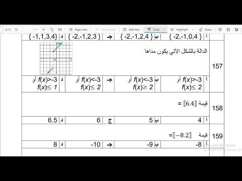 مراجعة الفصل الأول رياضيات ثاني ثانوي ملخص الدوال والمتباينات