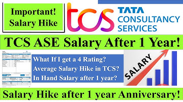 TCS ASE Salary After 1 Year | Salary Increment with 4 Rating | In Hand Salary #tcs #salary #hike
