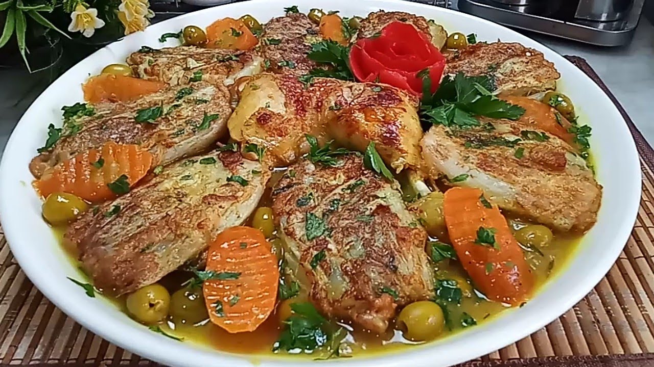 اطباق رمضان 🌙طاجين. البسباس بزيتون طبق لذيذ واقتصادي يوالم لشهر الكريم. سلطانة الحلويات