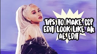 Tips to making your ccp edit look like an ae edit!