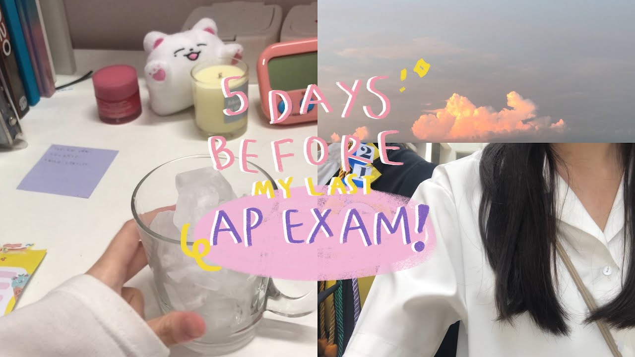 vlog #04🧸 5 days before my AP exam, study vlog / อ่านหนังสือ จดสรุป เรียนออนไลน์ ทำขนม unbox