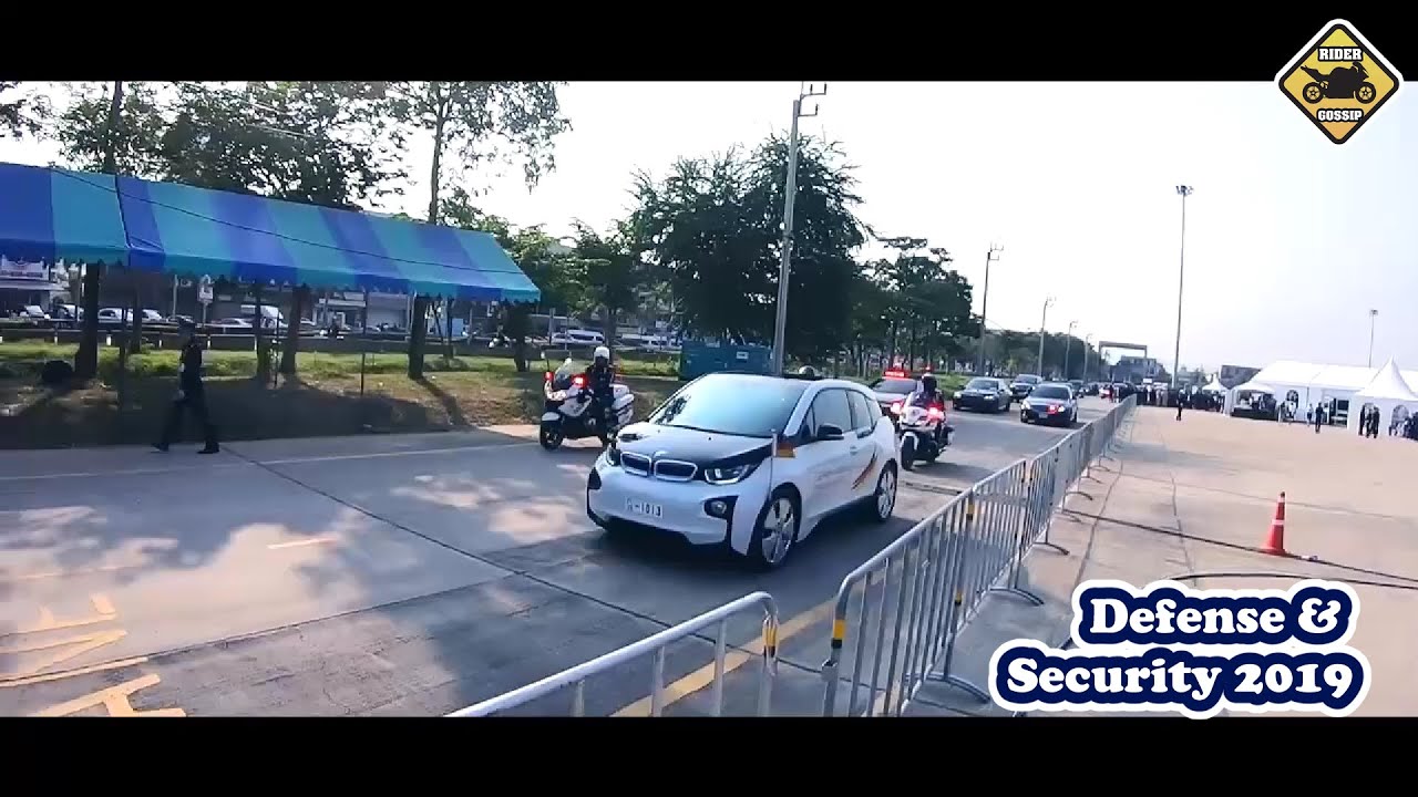 รวมรถนำขบวนและคณะรถท่านทูต งาน Defense&Security2019