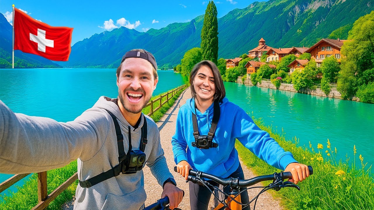 ANDAMOS 25KM DE BICICLETA NAS MONTANHAS DA SUÍÇA