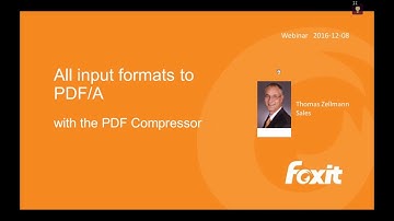 Webinar:  All input formats to PDF/A