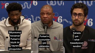 (ALTYAZILI) Furkan Korkmaz 27 sayı sonrası soruları yanıtlıyor! Bonus: Joel Embiid ve Doc Rivers