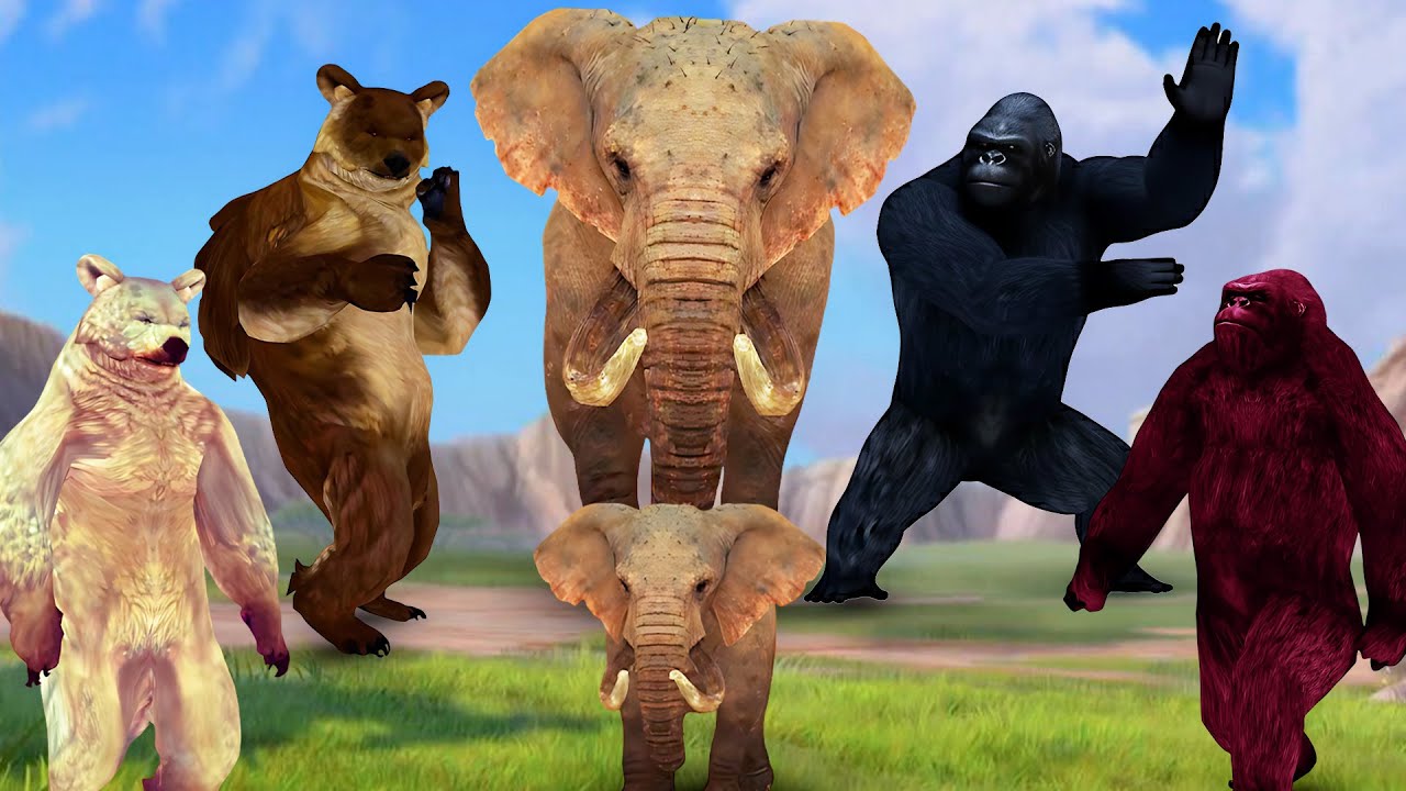 Woolly Mammoth Vs Baby Elephant Vs Monster Battle