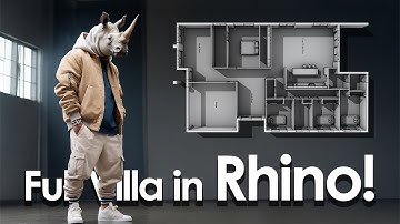 Model a Full Villa in Rhino 3D — Step-by-Step From Floor Plan to Details! (Beginner-Friendly)