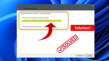Fix An Address Incompatible With the Requested Protocol Was Used Bluetooth Error