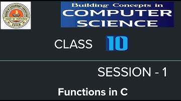 LIVE SESSION 1 | SEBA BOARD | COMPUTER SCIENCE | FUNCTIONS IN C