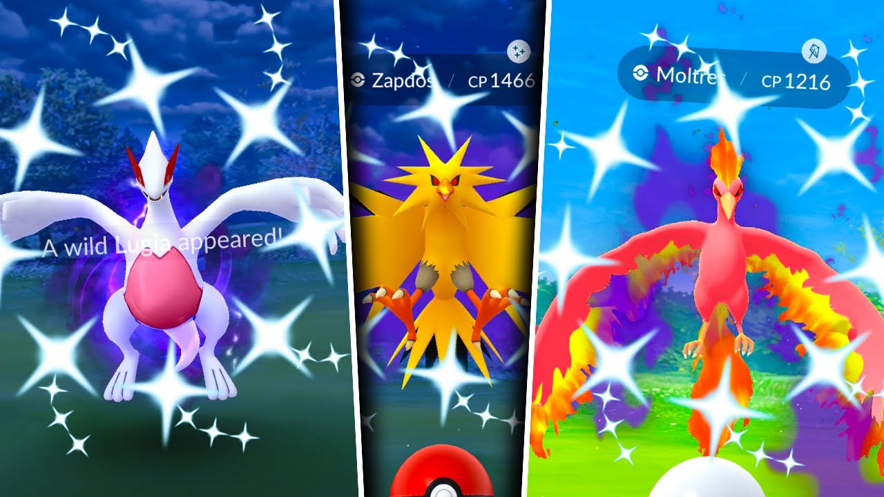 Pokémon GO Shiny Shadow Moltres, Shadow Zapdos, Entei, Groudon