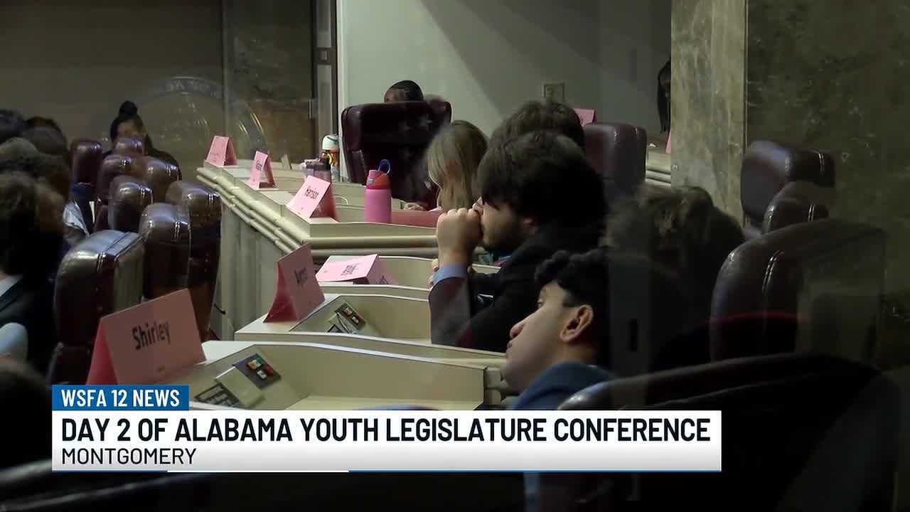 Day 2 of Alabama Youth Legislature Conference held in Montgomery - YouTube