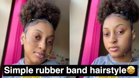 Simple Rubber band Hairstyle|Kimber...  Duke
