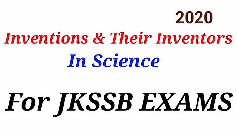 Biology # 1 Important  Inventions and Their Inventors         #Jkssb Panchayat Accounts Assistant