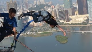 World's Highest Bungy Jump  Macau Tower 233 m       Extreme Bungee Jump 4 rd