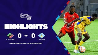 Highlights | St. Kitts \& Nevis vs Saint Lucia | 2023\/24 Concacaf Nations League