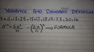 How to find Variance and standard deviation in  urdu and hindi