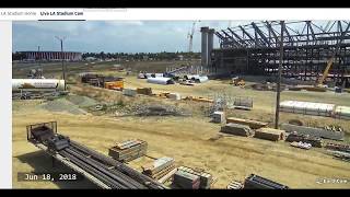 L A  Rams/Chargers NFL Stadium (Time Laps from 2016 to June 23 2018)