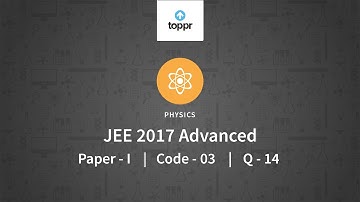 JEE Advanced 2017 Physics Paper I Code 3 Q 14 Solution