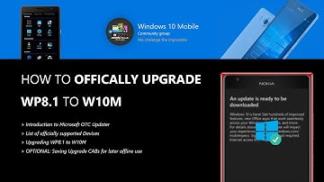 How to officially upgrade from WP8.1 to W10M.
