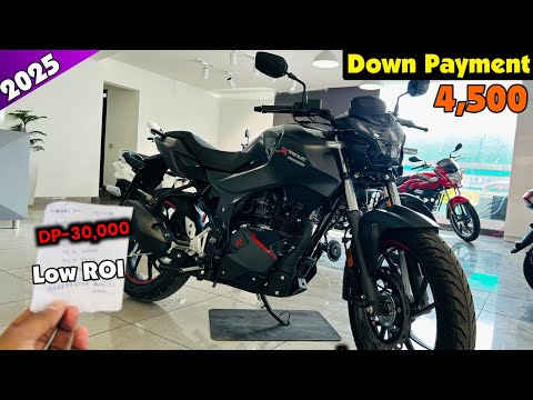 2025 Hero Xtreme 160 2V 💰 Loan & 🔥 Finance Details | Xtreme 160 2v Stealth Black Low Down Payment