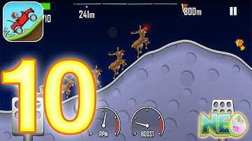 Hill Climb Racing: Gameplay Walkthrough Part 10 - The Moon (iOS, Android)