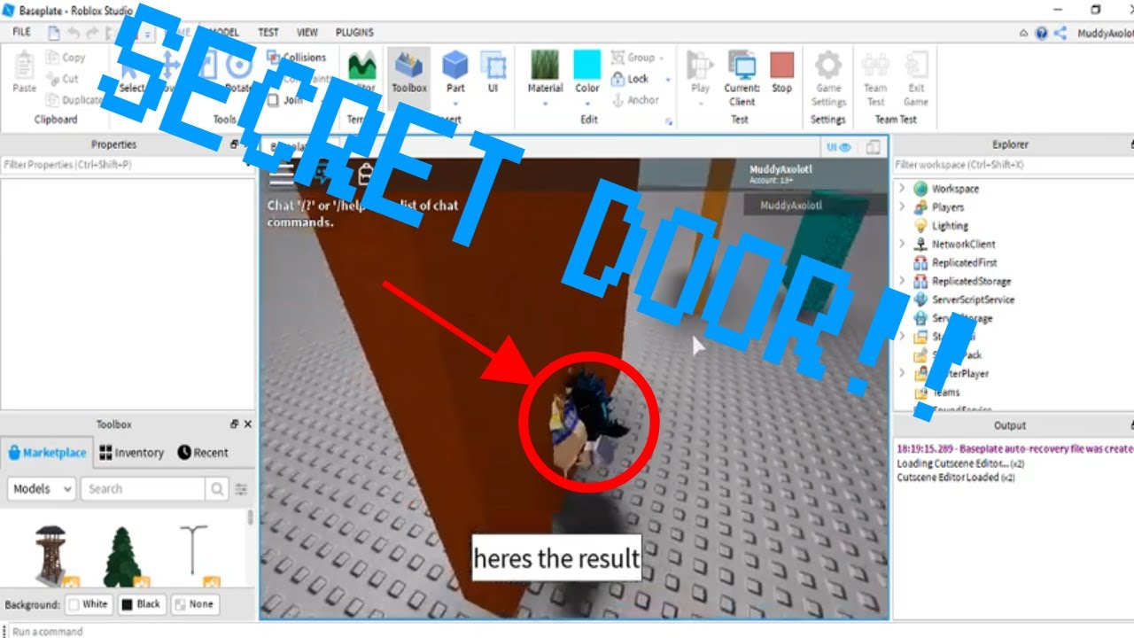 How To Make A Secret Door In Roblox Studio Youtube - secrets door 0 roblox