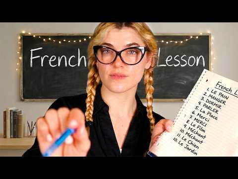 ASMR Strict Teacher Roleplay 📚 French Lesson To Help You Sleep With Personal Attention & Whispers