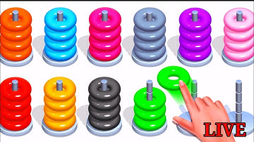 Hoops Sort Puzzle Stack game LIVE GAMEPLAY 🎮 10