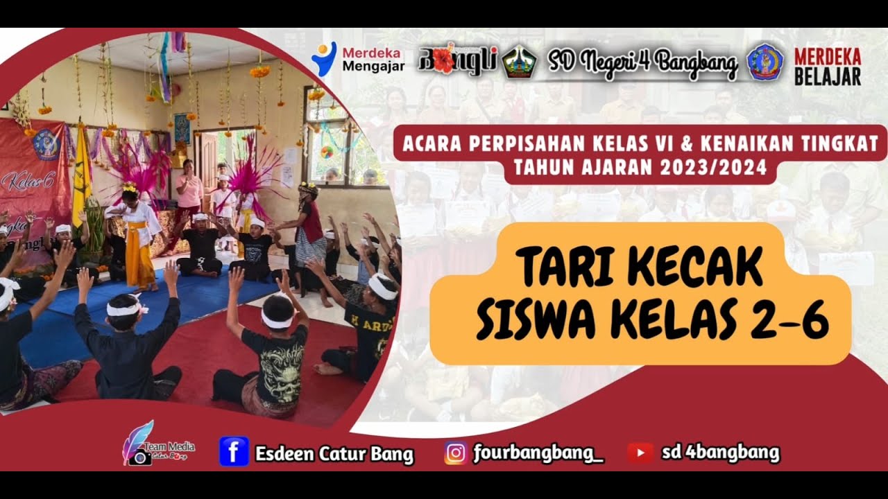 TARI KECAK Siswa Siswi || SD Negeri 4 Bangbang