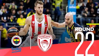 Olympiacos thrashes Fenerbahce in Istanbul! | Round 22, Highlights | Turkish Airlines EuroLeague