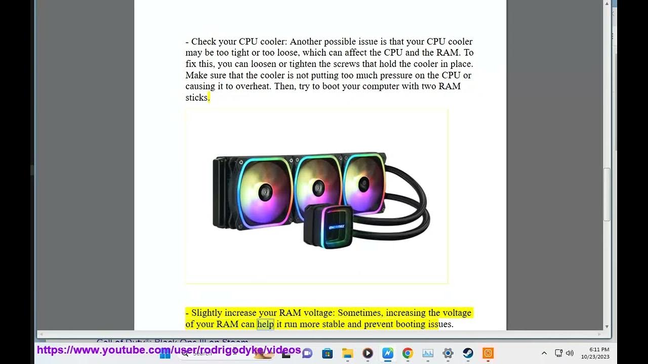 Fix windows computer not booting with two ram sticks youtube