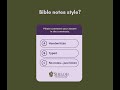 Bible notes style?