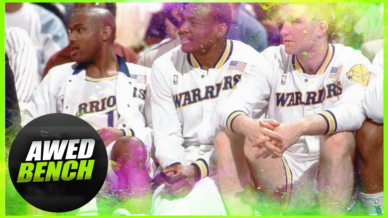 Golden State Warriors Bench Reacts To Shawn Kemp Poster Dunk | awedbench