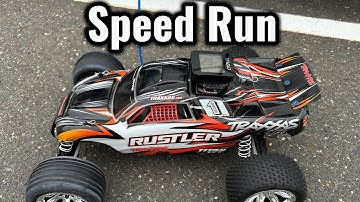 Traxxas Rustler 2S Lipo Speed run | 12Turn Titan 550 Motor