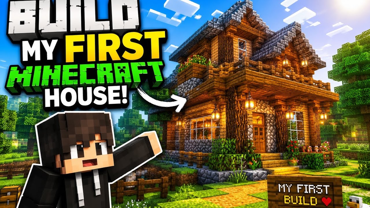 BUILD MY FIRST MINECRAFT HOUSE 🥹 | MINECRAFT GAMEPLAY | RYUKISLIVE # ...