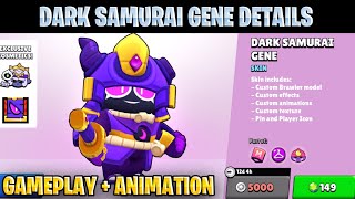 NEW DARK SAMURAI GENE SKIN | ALL GAMEPLAY + WINNING AND LOSSING ANIMATION | BRAWLSTARS SNEAK PEEK