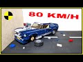 Lego Ford Mustang CRASH TEST 🚨 80 KM/H - 50 MPH 🚨 Lego cars crashes