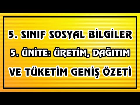 5. Sınıf Sosyal Bilgiler 5. Ünite - Üretim, Dağıtım ve Tüketim Geniş Özeti | Canlı Anlatım