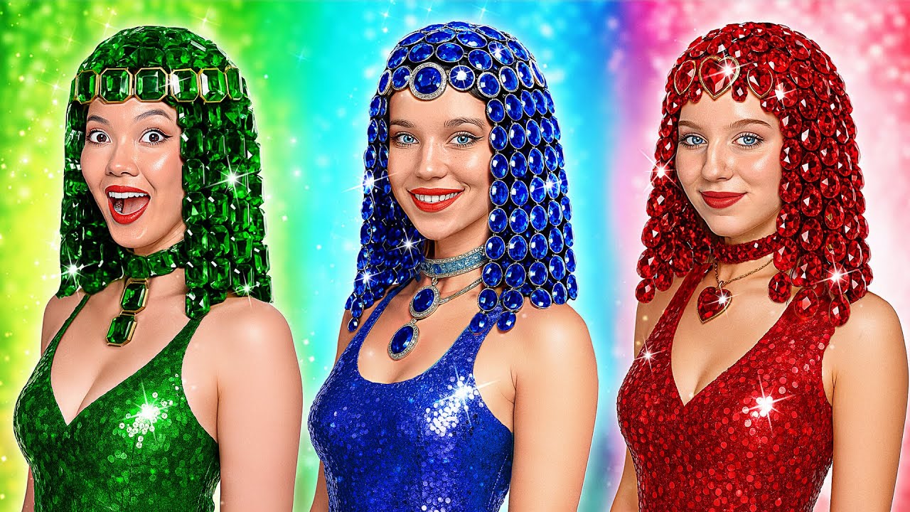 Девушка Рубин, Бриллиант и Изумруд в Школе | Сумасшедший Челлендж от Multi DO Girls