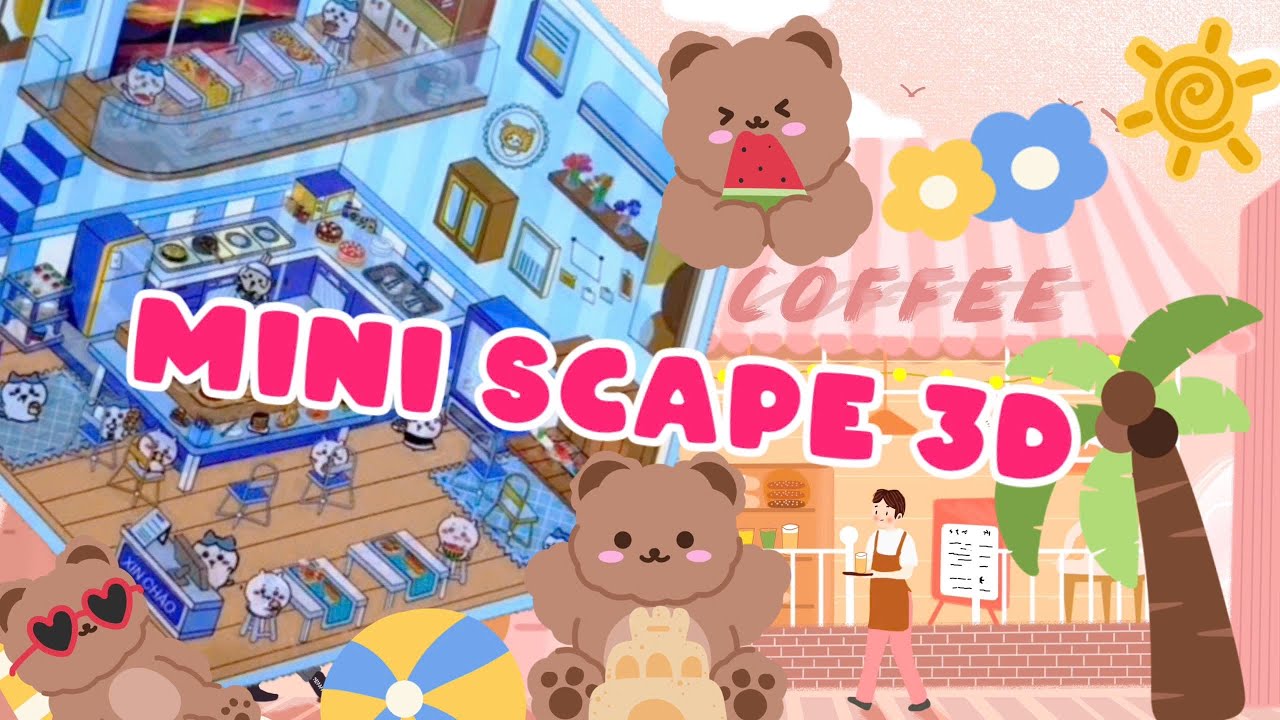 Sticker MiniScape 3D | Rabbit And Bear House | Aesthetic Layering Tutorial for Journals!