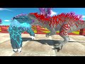 LAVA INDOMINUS REX vs HULK GORO vs ICE GOLEM DEATH RUN - Animal Revolt Battle Simulator