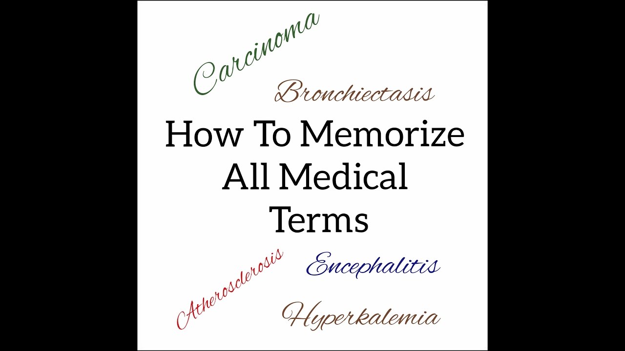 How To Memorize Medical Terms Using Prefix and suffix Medical school