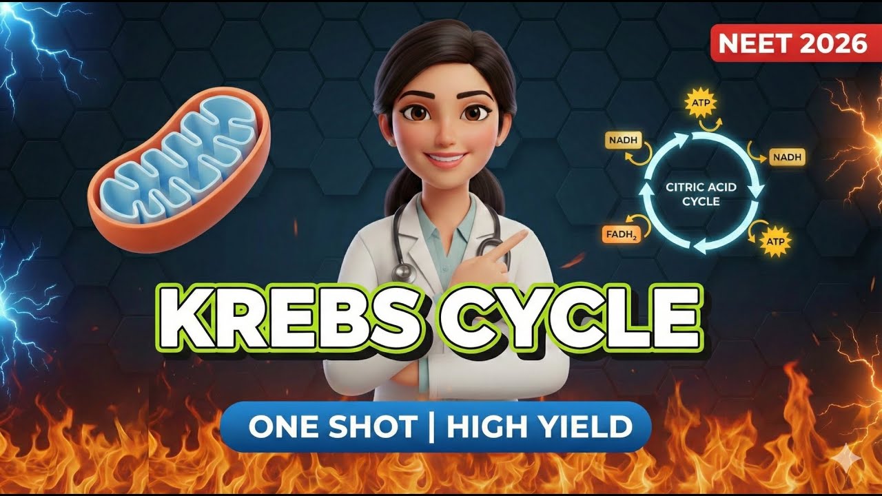 Krebs Cycle Explained for NEET 2026 | High-Yield Concepts
